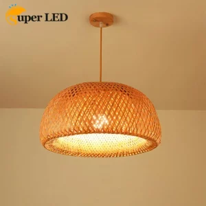Suspension en bambou tressé design scandinave handmade luminaire vintage chinois éclairage chaleureux salon chambre restaurant hôtel Suspension en bambou tressé design scandinave handmade luminaire vintage chinois éclairage chaleureux salon chambre restaurant hôtel