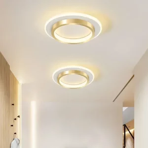 Plafonnier moderne design scandinave LED aluminium acrylique lumière douce épurée décoration intérieure salon chambre couloir