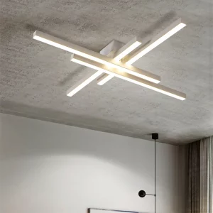 Plafonnier LED moderne aluminium design minimaliste luminaire salle séjour chambre bureau éclairage uniforme élégant