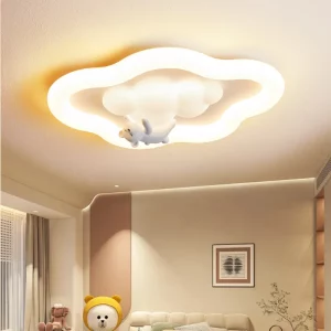 Plafonnier Nuage Enfant LED Éclairage Doux Chambre Enfants Design Moderne Blancours