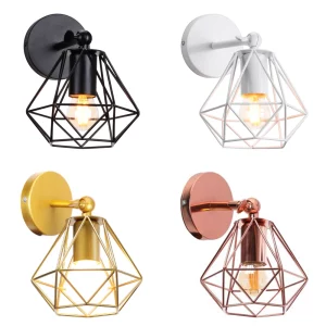 Applique murale industrielle LED design moderne métal abat-jour vintage éclairage intérieur salon chambre loft économique élégant