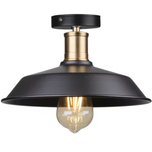 Plafonnier Industriel Vintage Semi-Encastré en Métal Éclairage Chaleureux pour Salon Couloir Chambre Économique et Élégant Plafonnier Industriel Vintage Semi-Encastré en Métal Éclairage Chaleureux pour Salon Couloir Chambre Économique et Élégant