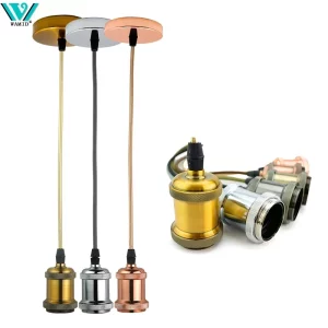 Suspension Edison Vintage E27/E26 en laiton  style industriel  décoration murale  support de lampe à douille à vis  éclairage intérieur élégant et durable