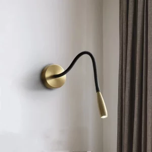 Applique murale cuivre moderne minimaliste design industriel chambre bureau salle de bains lumière LED flexible élégante éclairage réglable économique Applique murale cuivre moderne minimaliste design industriel chambre bureau salle de bains lumière LED flexible élégante éclairage réglable économique
