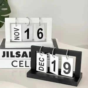 Calendrier perpétuel bois minimaliste design moderne bureau salon décoration murale simple épuré artisanat Gif Calendrier perpétuel bois minimaliste design moderne bureau salon décoration murale simple épuré artisanat Gif