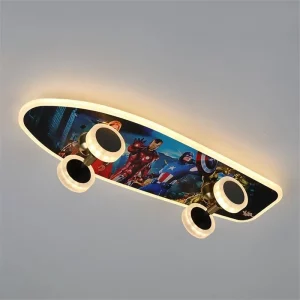 Plafonnier moderne design superhéros enfants chambre décoration éclairage LED luminaire安全 Nathalie