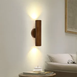 Applique murale LED bois sombre design moderne nordique éclairage doux chambre salon escalier allée Applique murale LED bois sombre design moderne nordique éclairage doux chambre salon escalier allée