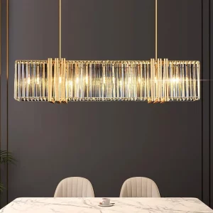 Suspension lumineuse moderne en métal doré et verre transparent design élégant pour salle à manger cuisine éclairage scandinave lumière centrale décorative Suspension lumineuse moderne en métal doré et verre transparent design élégant pour salle à manger cuisine éclairage scandinave lumière centrale décorative