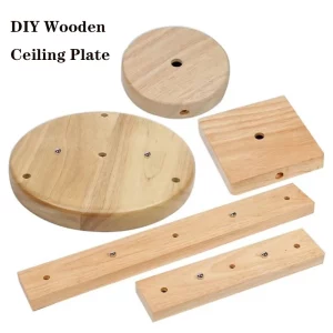 Base de lampe en bois naturel design scandinave moderne installation facile pour plafonnier suspendu luminaire éclairage intérieur